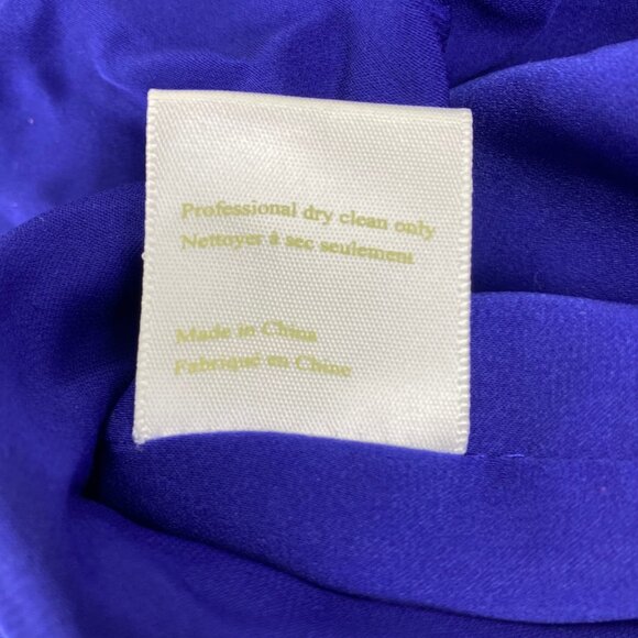 Marchesa Notte Sheath Cocktail Dress | 10 | Royal Blue Silk | Embellished - Picture 5 of 13